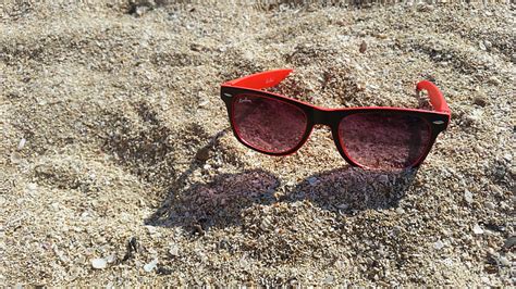 Free Photo Glasses Beach Sand Sunglasses Red Hippopx