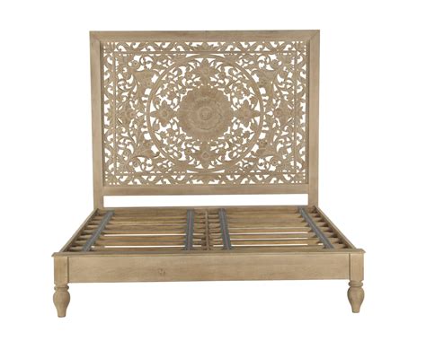 Haveli Traditional Handcarved Bed Carved Beds Wood Beds Solid Wood