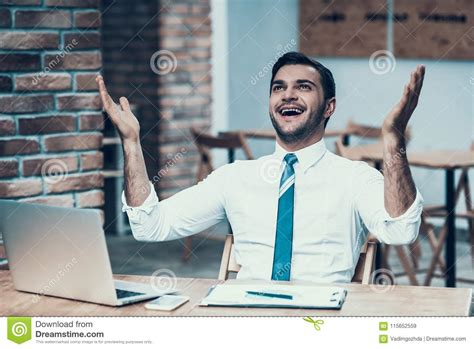 Indian Successful Businessman Rejoices In Success Stock Image Image