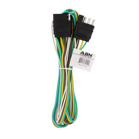 Color coding is not standard among all manufacturers. ABN 1909 - 4 Way 4 Pin Plug 20 Gauge Trailer Light Wiring Harness Extension 8ft - Walmart.com ...