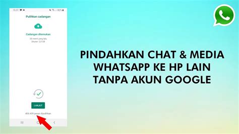 Cara Memindahkan Semua Chat WhatsApp Ke Hp Lain Tanpa Akun Google YouTube