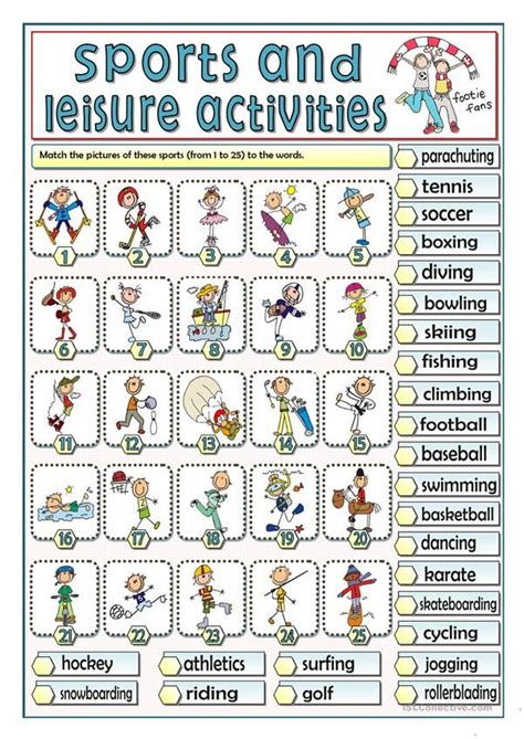 SPORTS AND LEISURE ACTIVITIES | Leisure activities, Go math