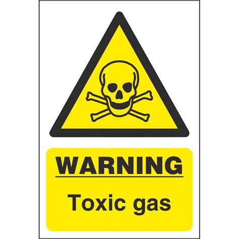 Toxic Gas Warning Signs Chemical Hazards Workplace Safety Signs