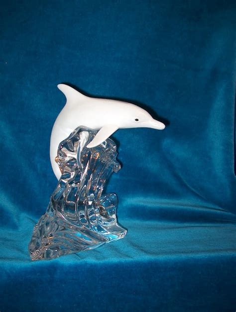 Lenox Crystal Dolphin Pirouette Porcelain Statue By Pcbartandts