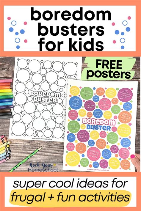 Boredom Busters 7 Free Posters And 50 Creative Ideas