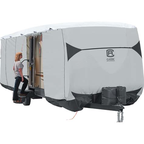 Classic Accessories Overdrive Skyshield Travel Trailer Cover — Gray And