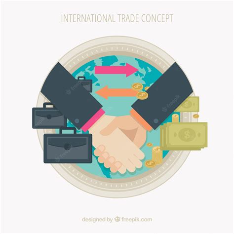 Free Vector Modern International Trade Concept With Flat Design