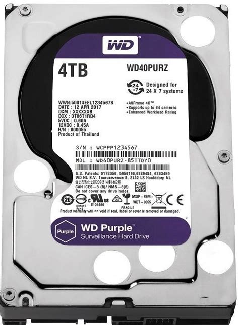 Western Digital Dysk Wd Purple Wd40purz 4tb Sata Iii 64mb Wd40purz