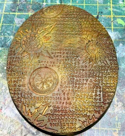 90x120mm 1 Flyer Chaos Demon Runes Symbol Resin Miniature Base