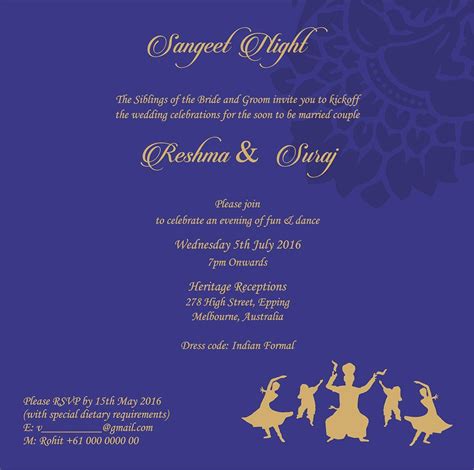 Best Pics Sangeet Invitation Wording Suggestions Given That Youve