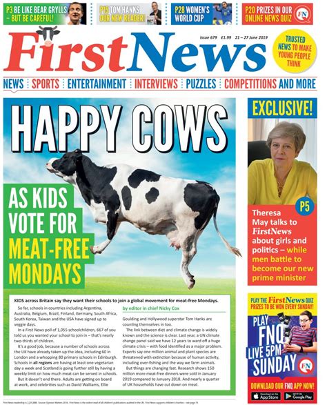 Subscribe To First News The Award Winning Uk National Newspaper For