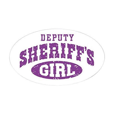 Cafepress Deputy Sheriffs Girl Oval Sticker Oval Bumper Sticker Euro