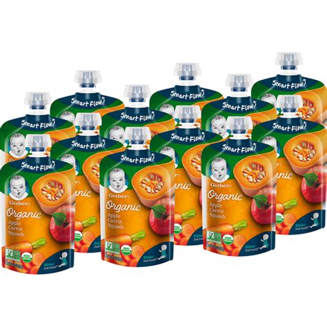 Wic™ is the nutrition program for women, infants, and children; Gerber Organic 2nd Foods Baby Food, Apple Carrot Squash, 3 ...