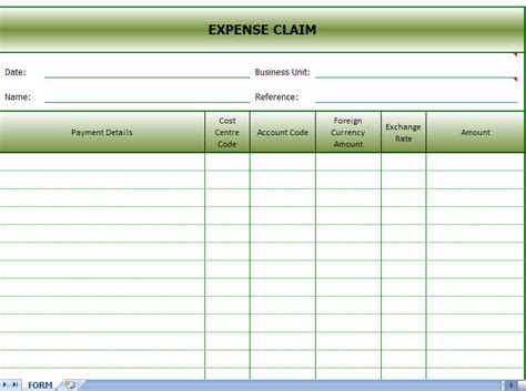 Free Printable Expense Reimbursement Form Zadoccomm