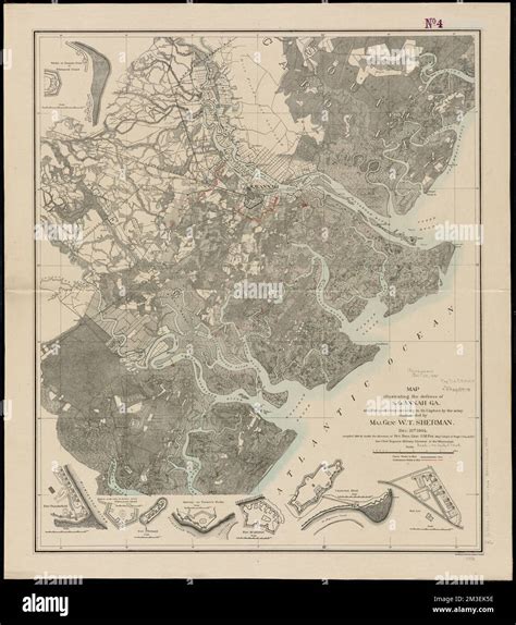 Map Illustrating The Defence Sic Of Savannah Ga And The Operations