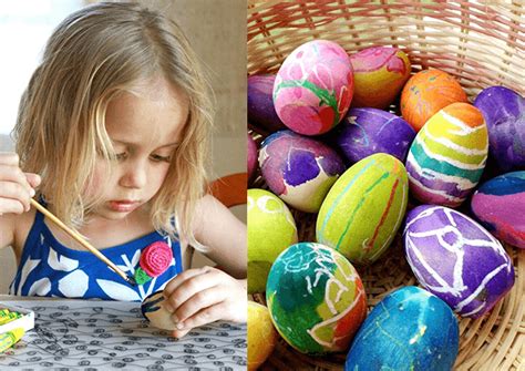 How To Paint Wooden Easter Eggs Oil Pastel Watercolor Resist Project