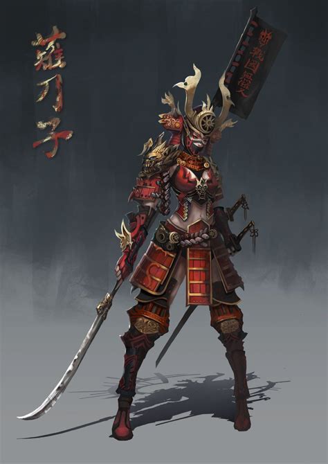 Projects By Anima 08 Drawcrowd Female Samurai Character Design