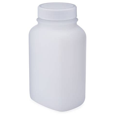 85oz Natural Hdpe Plastic Oblong Bottle White Cap Berlin