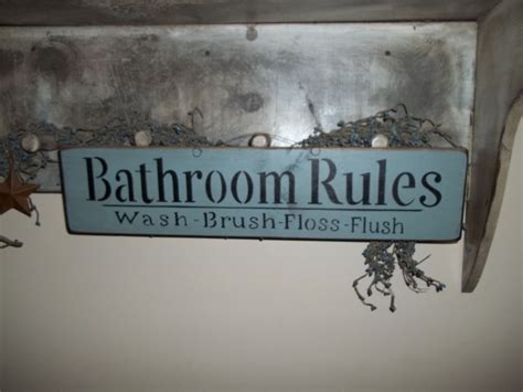 Wood Sign Bath Room Country Rustic Wood Hanging Prim Home Decor