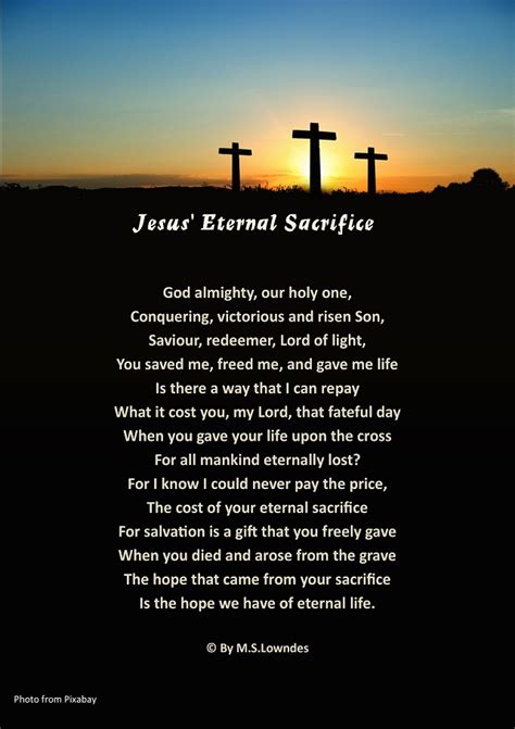 Pic Of The Cross Of Jesus ~ Christian Picture Poemseaster Poetry With