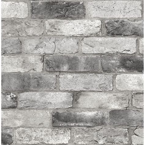 Nus3550 Grey London Brick Peel And Stick Wallpaper By Nuwallpaper