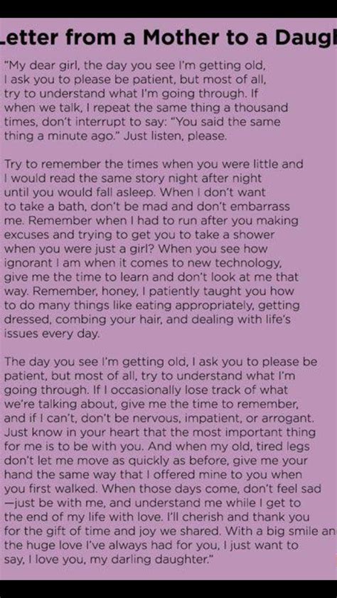 A Letter From A Mother To Her Children The Day You See Im Getting Old