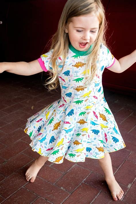 Girl Baby Girl Knit Jersey Dress Sewing Pattern Pdf Doodle Etsy