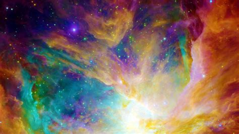 Rainbow Nebula Photomanipulated Wallpaper By Dr Pen