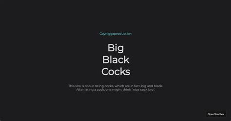 big black cocks codesandbox