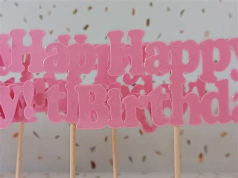 Happy Birthday Cupcake Toppers Etsy