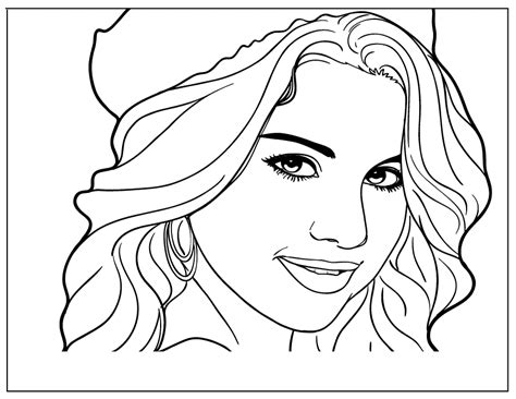 Selena Gomez Colouring Pages Color Coloring Pages
