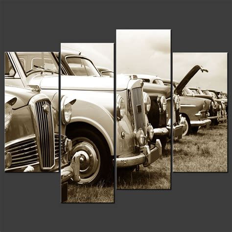 Classic Cars Canvas Wall Art Pictures Prints Larger Sizes Available
