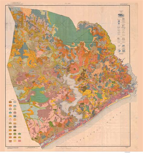 Onslow County Soils Map, 1921 North Carolina - Old Map Reprint - OLD MAPS