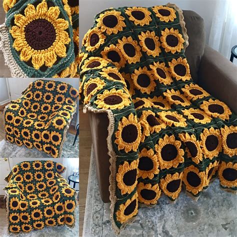 Maybe you would like to learn more about one of these? Sunflower Square Blanket Crochet Pattern ~ Crafty Kitty ...