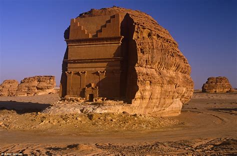 The Saudi Arabian Tomb Carved Out Of Rock Which Has Endured Since The