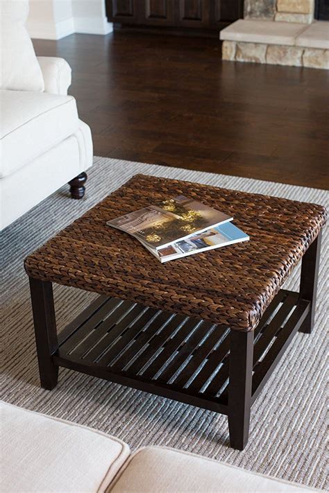 Useful and elegant, coffee tables are more than just a pretty piece of furniture in front of your couch. Furniture: Elegant Seagrass Coffee Table For Living Room ...