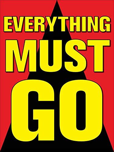 Everything Must Go Retail Display Sign 18w X 24h 5 Pack