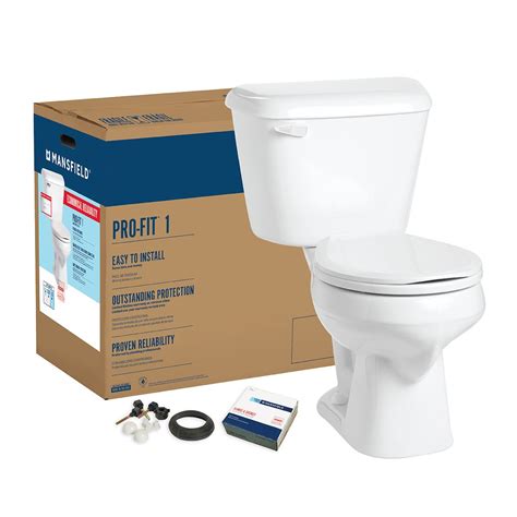 Mansfield 4130ctk 128 Gpf White Round Pro Fit Complete Toilet Kit At