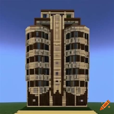 Art Deco Building In Minecraft Version On Craiyon