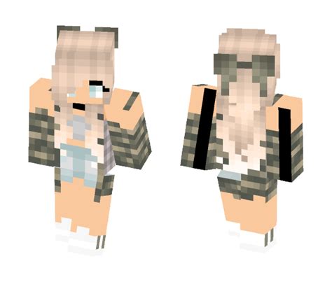 Download Cammo Blond With Hair Bow Minecraft Skin For Free