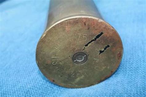 Ww1 French 75mm 1917 Dated Brass Trench Shell Case In Art