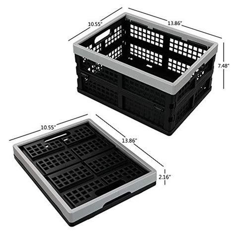 Neadas 15 L Folding Storage Bin Collapsible Storage Crates 2 Packs
