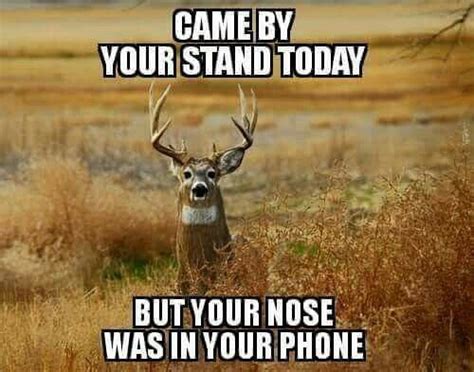 Too Much Phone Time On The Stand Deer Hunting Humor