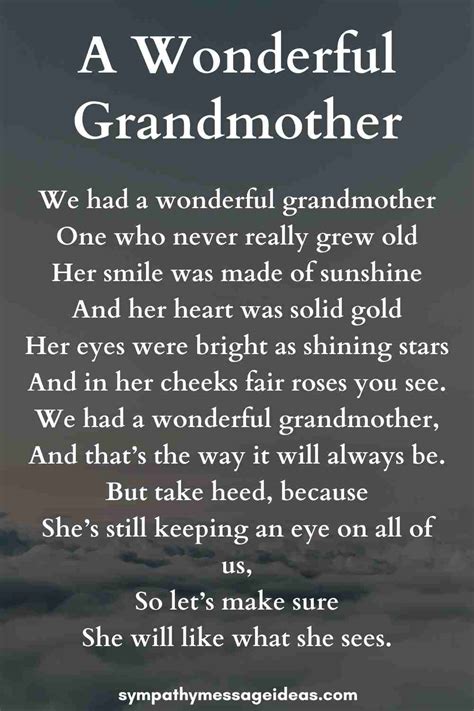 Poems For Grandmothers Who Passed Away Sitedoct Org