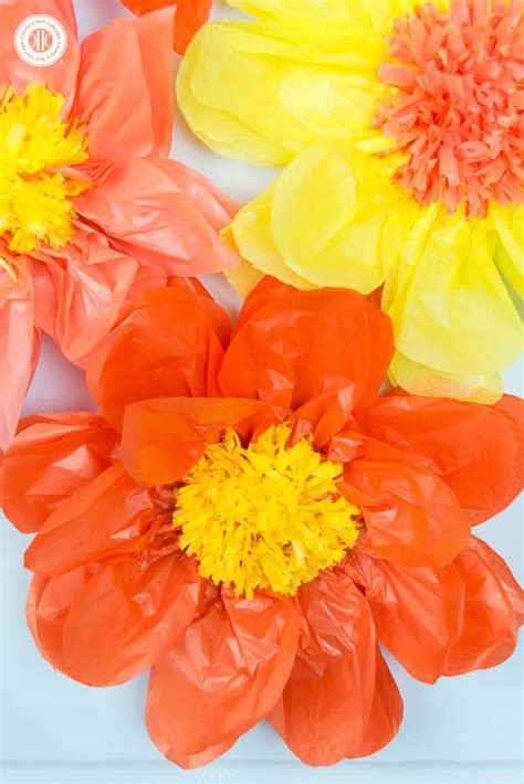 Giant Tissue Paper Flowers Easy Paper Craft Diy Country Hill Cottage