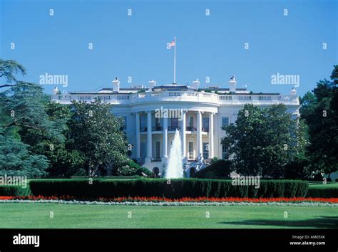 White House South Portico Washington Dc Stock Photo Alamy
