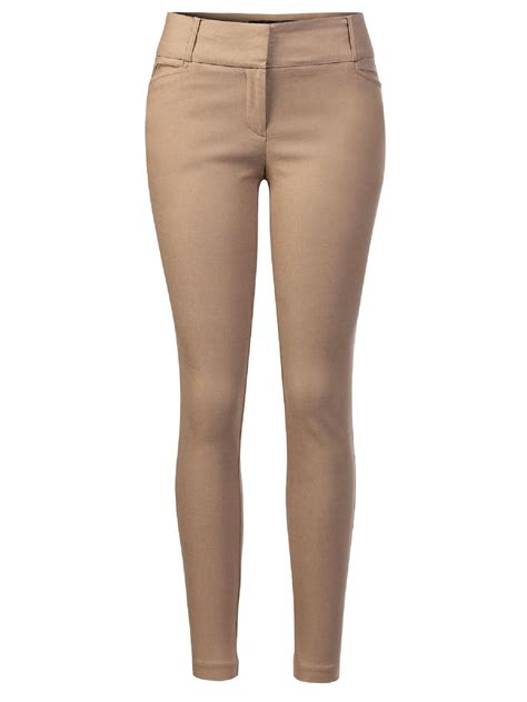 Made By Olivia Made By Olivia Women S Classic Slim Skinny Solid
