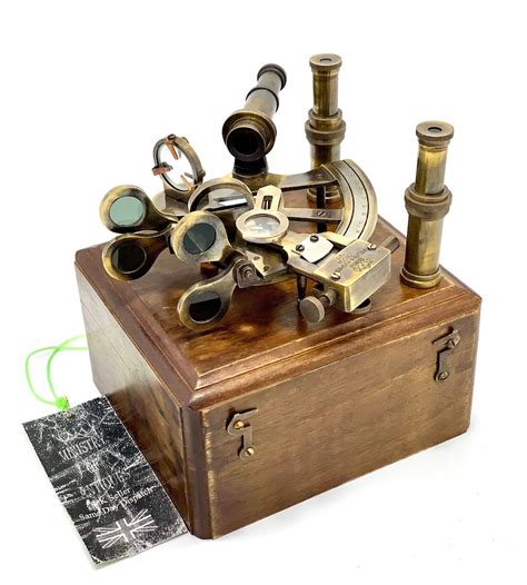 antique maritime nautical double telescope sextant vintage etsy