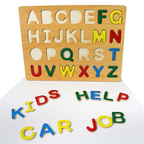 Abc Wooden Alphabet Letters Jigsaw Puzzle Kids Children Educational