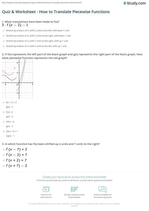 Evaluating Piecewise Functions Worksheet With Answers